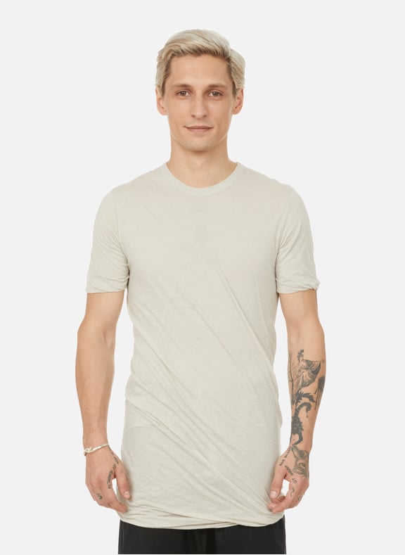 T-shirt fluide en coton Beige by RICK OWENS RICK OWENS T-shirt fluide en coton Beige