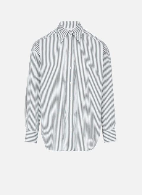Striped organic cotton shirt WhiteROSEANNA 