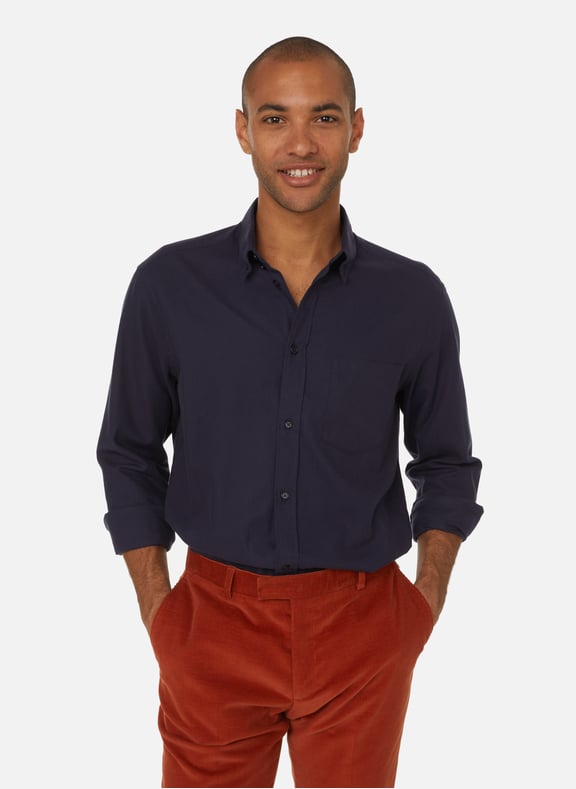 Chemise en flanelle de coton Bleu by SAISON 1865 SAISON 1865 Chemise en flanelle de coton Bleu