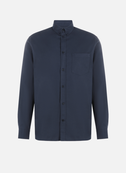 Blue cotton flannel shirt SEASON 1865 