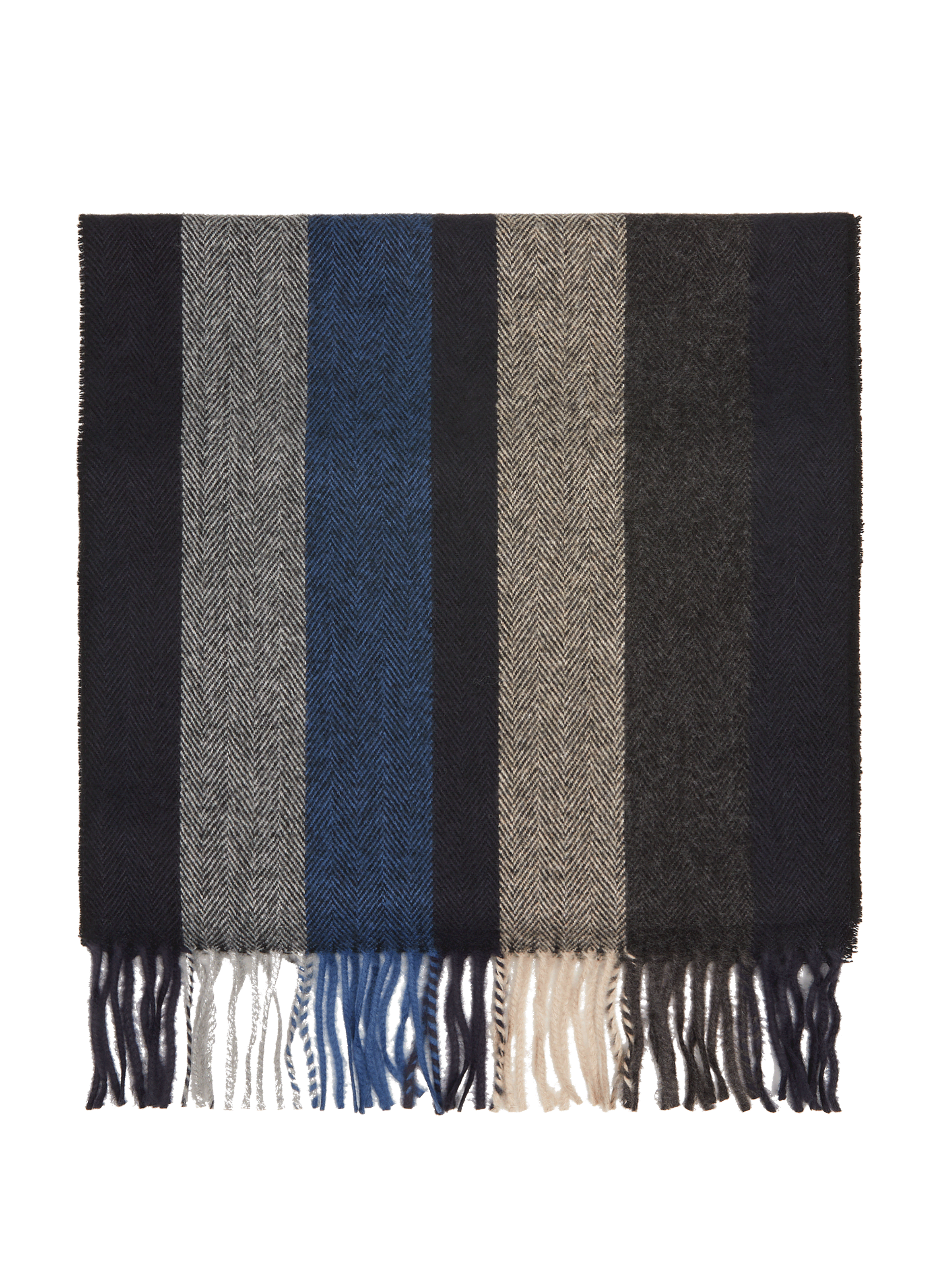 Fabriqué en Italie Neweave Milano Écharpe 100 % laine mérinos à rayures verticales Enfant/Garçon 