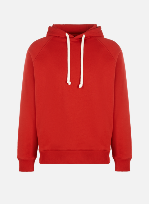 Red cotton hoodie SEASON 1865 
