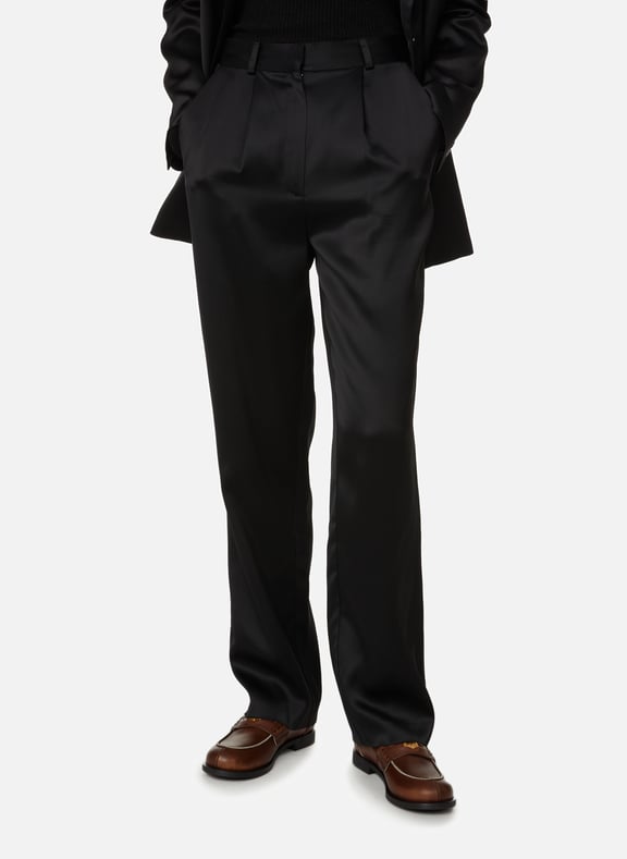 Pantalon tailleur effet satiné Noir by SAISON 1865 SAISON 1865 Pantalon tailleur effet satiné Noir