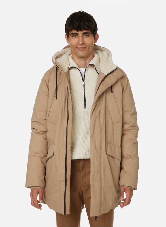 parka beige homme