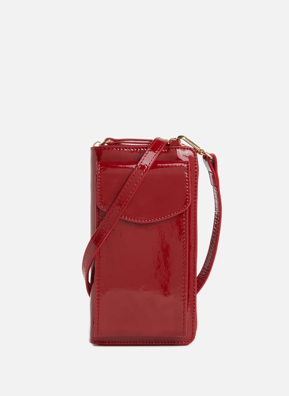 Portefeuille en cuir Rouge by AU PRINTEMPS PARIS AU PRINTEMPS PARIS Portefeuille en cuir Rouge