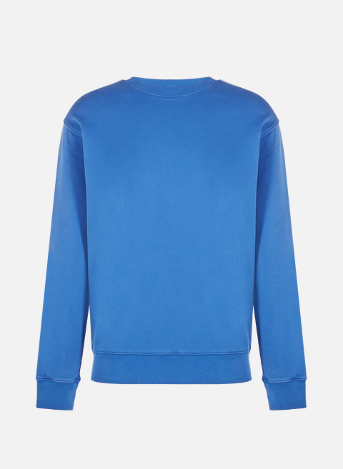Baumwoll-Sweatshirt mit Rundhalsausschnitt, Blau, SAISON 1865 
