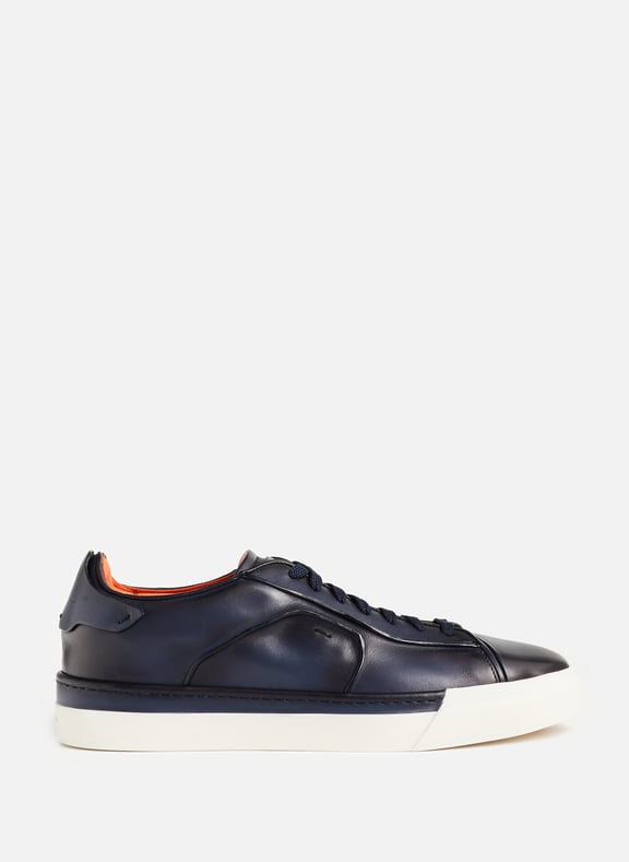 Baskets en cuir Bleu by SANTONI SANTONI Baskets en cuir Bleu