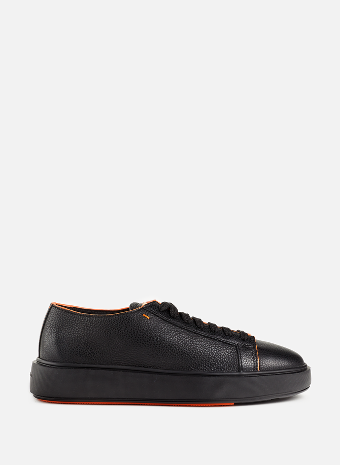 SANTONI leather sneakers