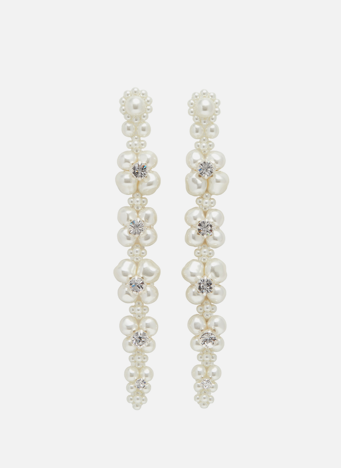 Boucles d'oreilles ornées de perles et cristaux SIMONE ROCHA