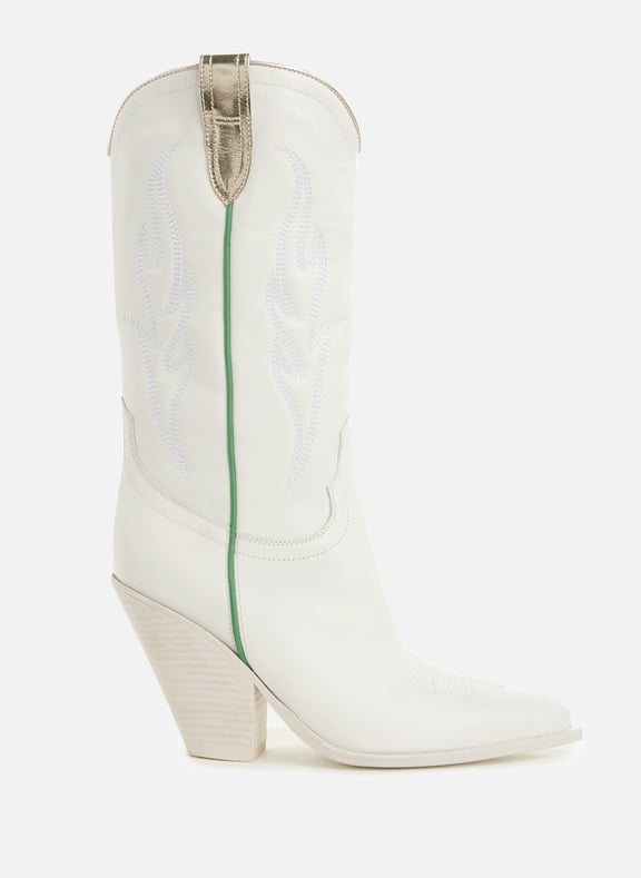 Santiags Santafe en cuir de veau Blanc by SONORA BOOTS SONORA BOOTS Santiags Santafe en cuir de veau Blanc