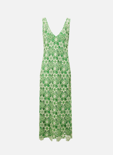 فستان جانا مطرز باللون الأخضر من STELLA PARDO 