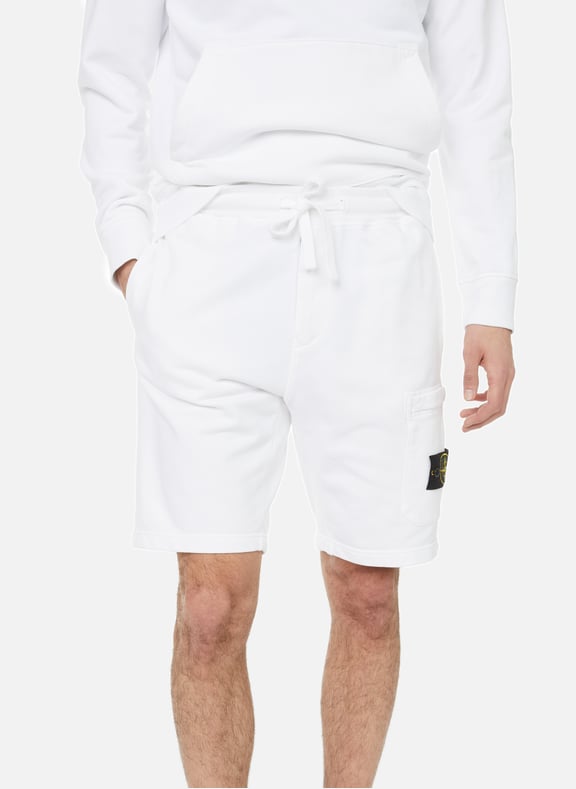 Short en coton Blanc by STONE ISLAND STONE ISLAND Short en coton Blanc