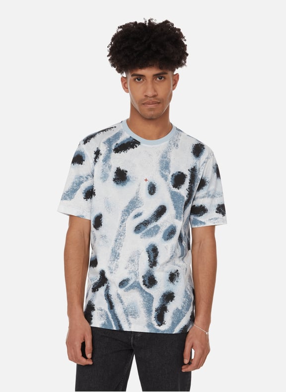 T-shirt à imprimé en coton Bleu by STONE ISLAND STONE ISLAND T-shirt à imprimé en coton Bleu