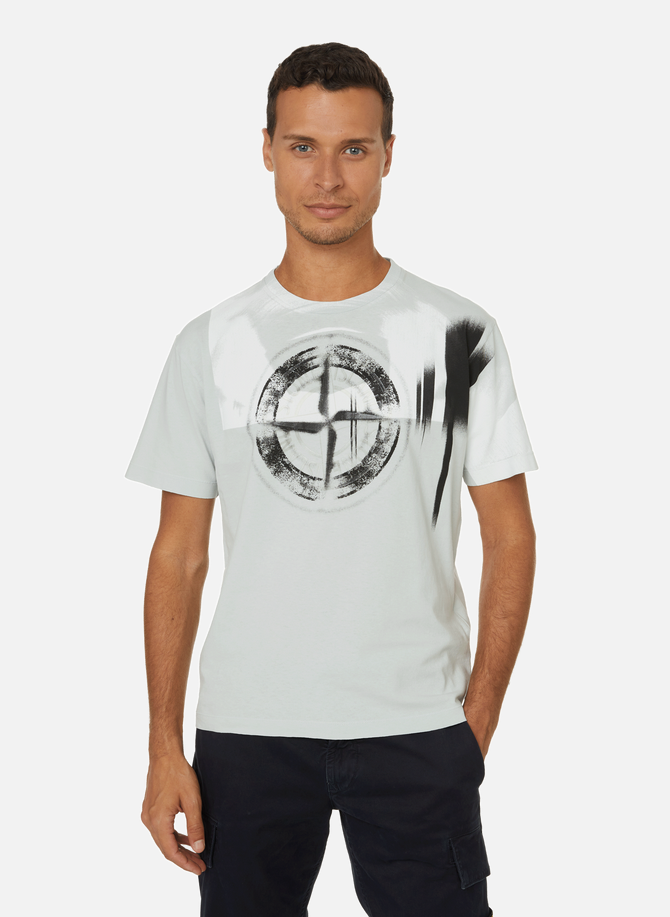 T-shirt à imprimé en coton STONE ISLAND