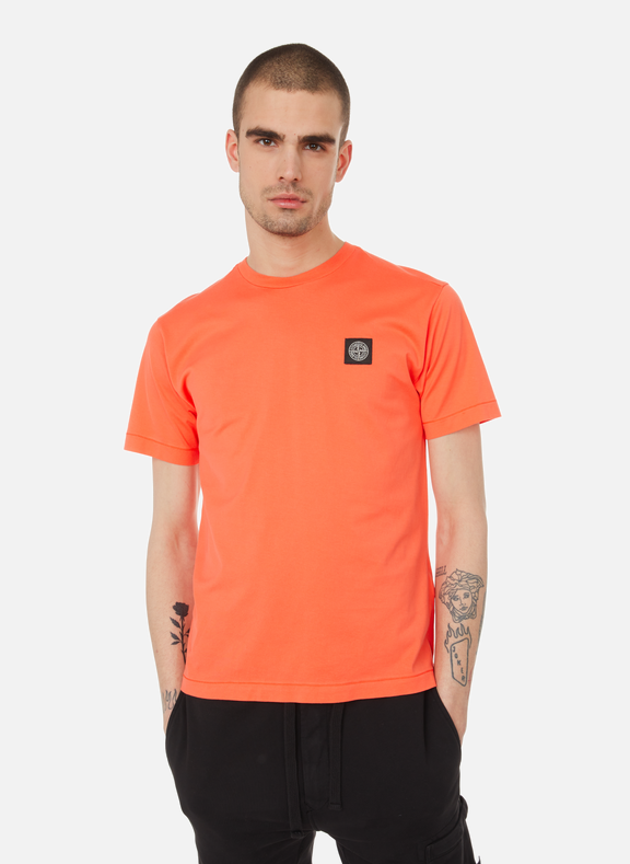 STONE ISLAND T-shirt en coton Orange