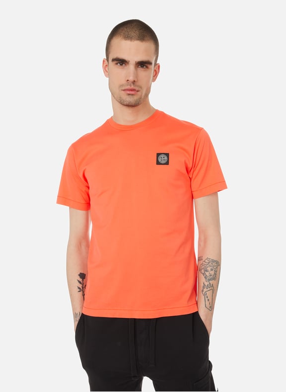 T-shirt en coton Orange by STONE ISLAND STONE ISLAND T-shirt en coton Orange