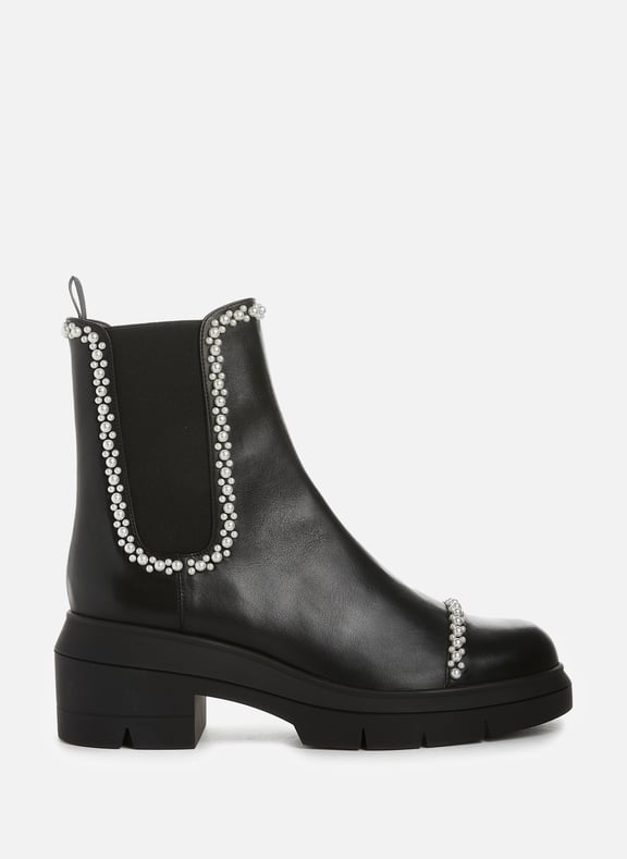 Stuart weitzman leather ankle boots hot sale