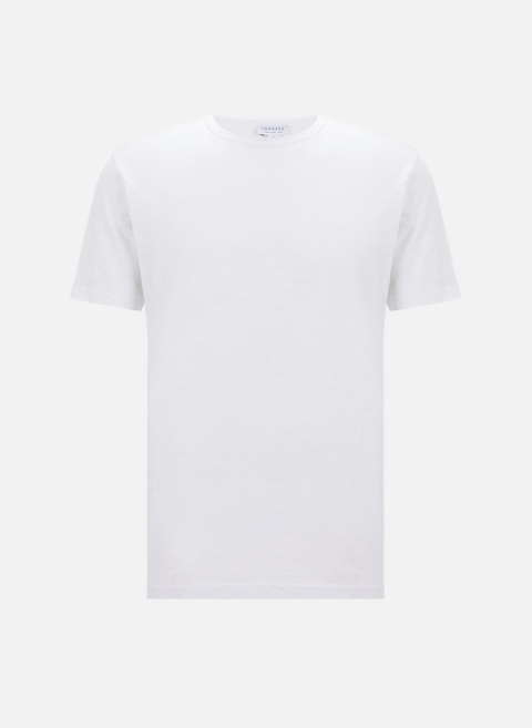 T-shirt en coton et lin BlancSUNSPEL 