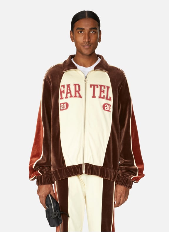 Sweat tri-couleur avec logo Marron by TELFAR TELFAR Sweat tri-couleur avec logo Marron