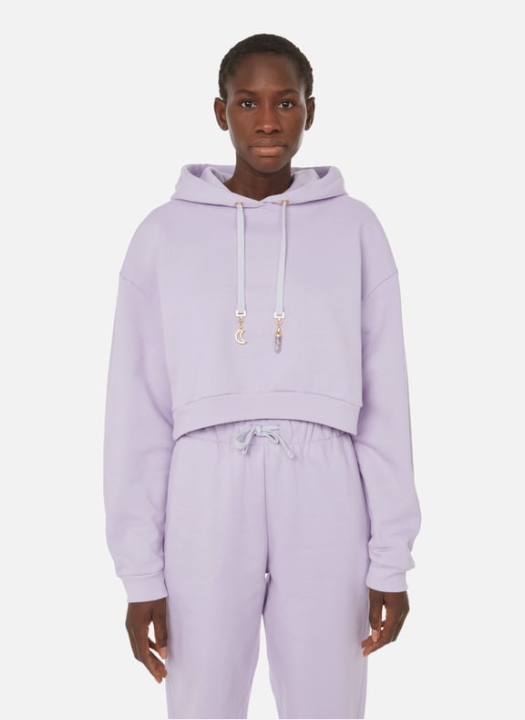 Hoodie crop en coton biologique Violet by THE SOCIAL SUNDAY THE SOCIAL SUNDAY Hoodie crop en coton biologique Violet