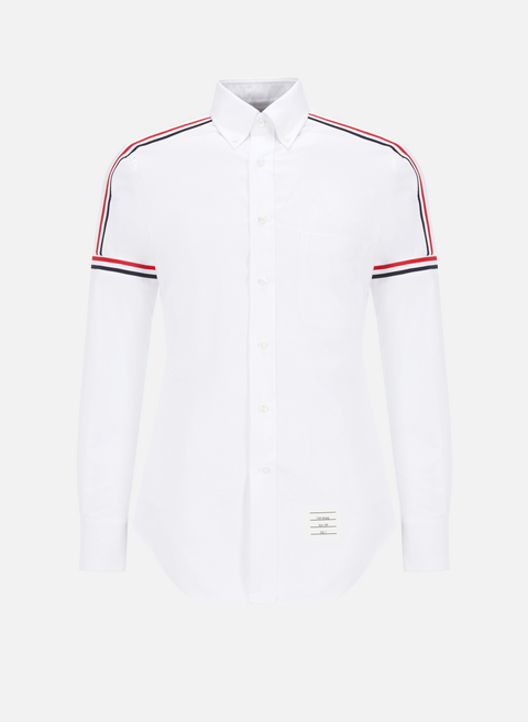 Shirt with tricolor stripes WhiteTHOM BROWNE 