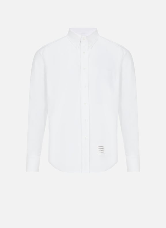 Chemise droite en coton Blanc by THOM BROWNE THOM BROWNE Chemise droite en coton Blanc