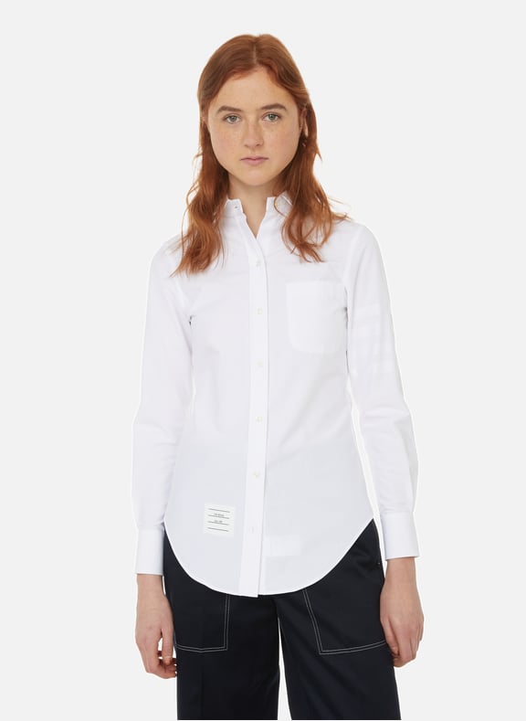 Chemise en coton Blanc by THOM BROWNE THOM BROWNE Chemise en coton Blanc