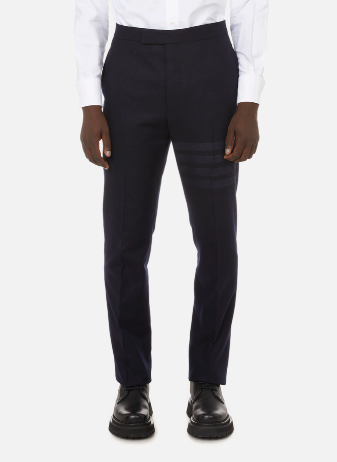THOM BROWNE wool and cashmere blend cigarette pants