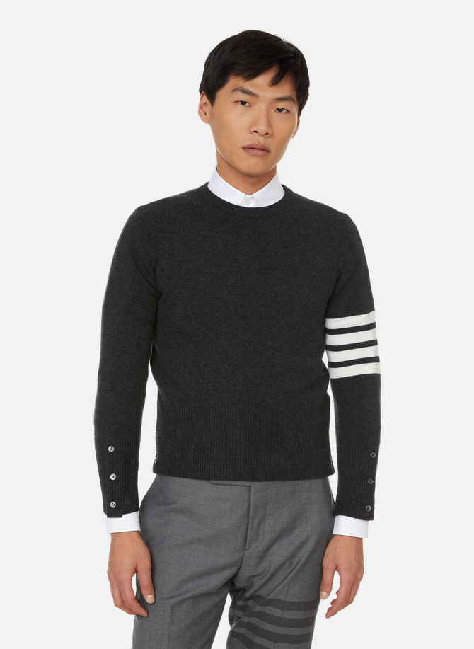 THOM BROWNE round-neck cashmere sweater