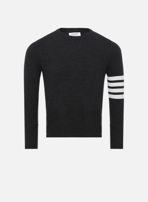 Pull col rond en cachemire GrisTHOM BROWNE 