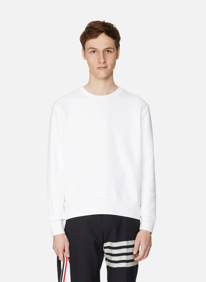 Pull col rond en coton THOM BROWNE