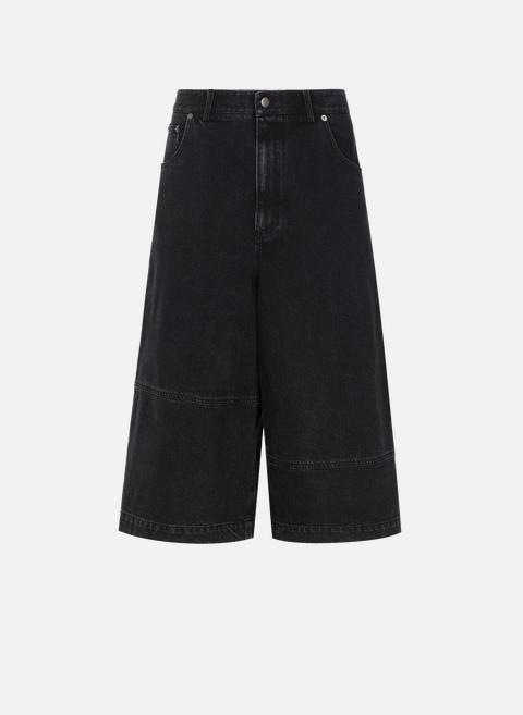 Lockere Jeans-Bermudashorts BlackTIBI 