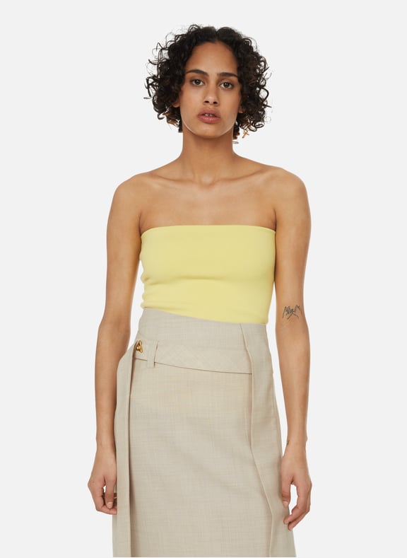 Bustier en cachemire Jaune by TIBI TIBI Bustier en cachemire Jaune