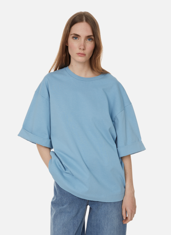 TIBI T-shirt oversize en coton Bleu