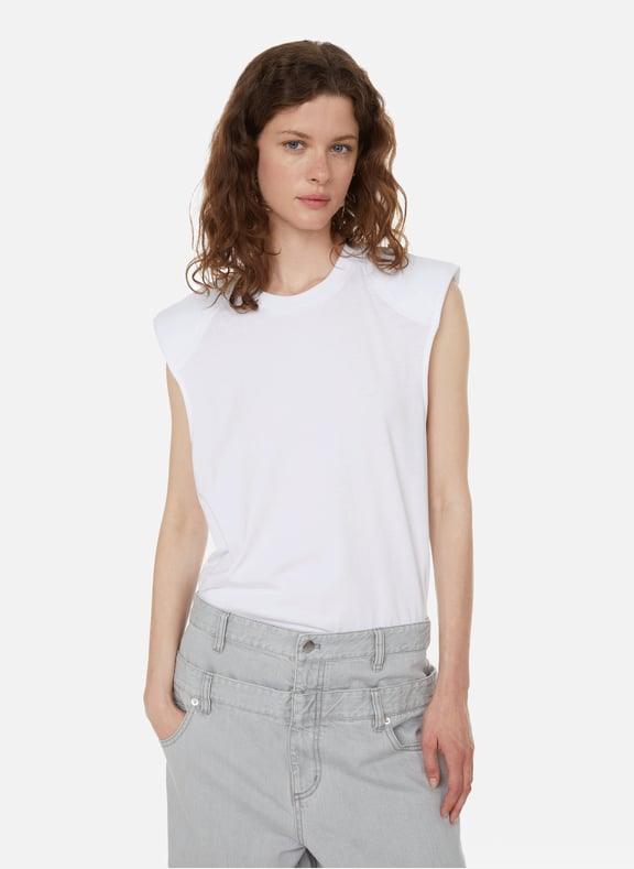 T-shirt sans manches en coton Blanc by TIBI TIBI T-shirt sans manches en coton Blanc