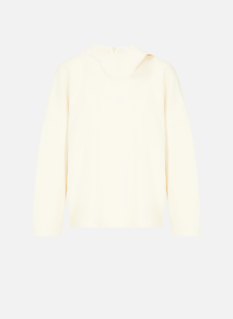 Top with cut-out collar WhiteTIBI 