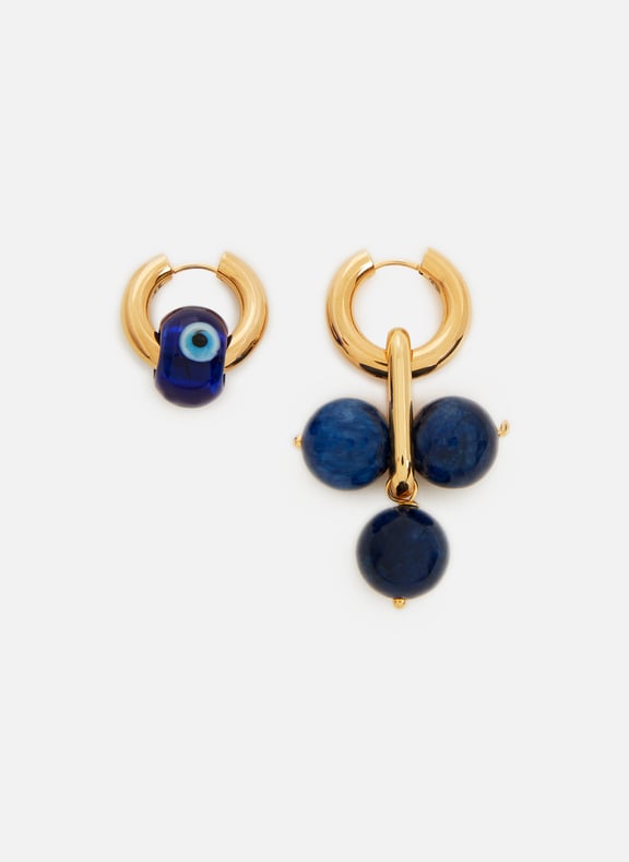 Boucles d'oreille oeil Bleu by TIMELESS PEARLY TIMELESS PEARLY Boucles d'oreille oeil Bleu
