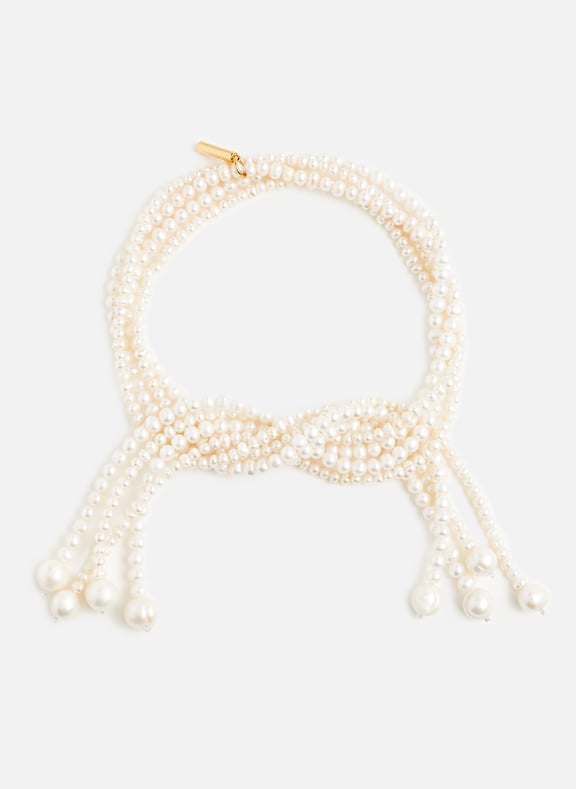 Collier noué en perles Blanc by TIMELESS PEARLY TIMELESS PEARLY Collier noué en perles Blanc