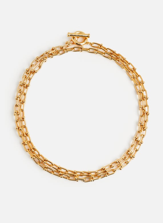 Long link necklace timeless pearly women printemps