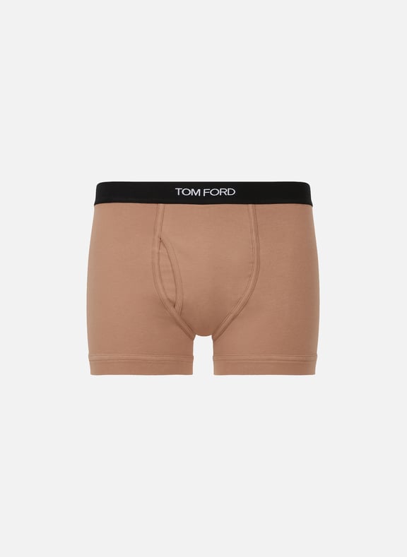 Boxer brief uni en coton Marron by TOM FORD UNDERWEAR TOM FORD UNDERWEAR Boxer brief uni en coton Marron