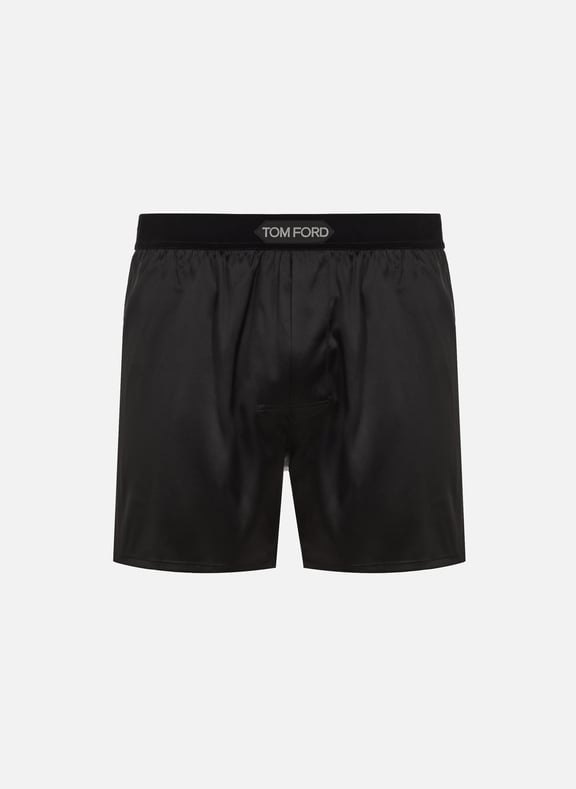 Caleçon en soie Noir by TOM FORD UNDERWEAR TOM FORD UNDERWEAR Caleçon en soie Noir