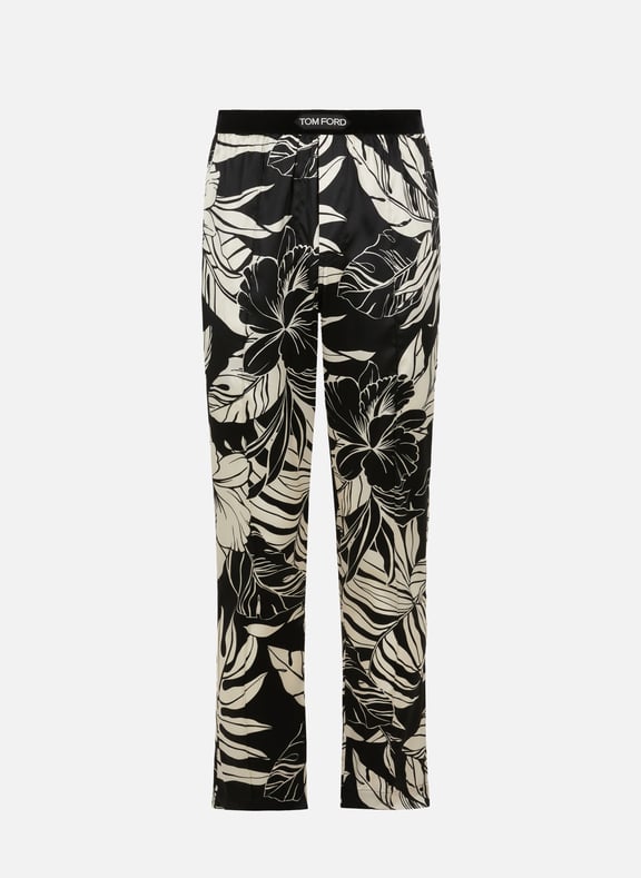 Pantalon de pyjama en soie mélangée Multicolore by TOM FORD BEAUTY TOM FORD BEAUTY Pantalon de pyjama en soie mélangée Multicolore