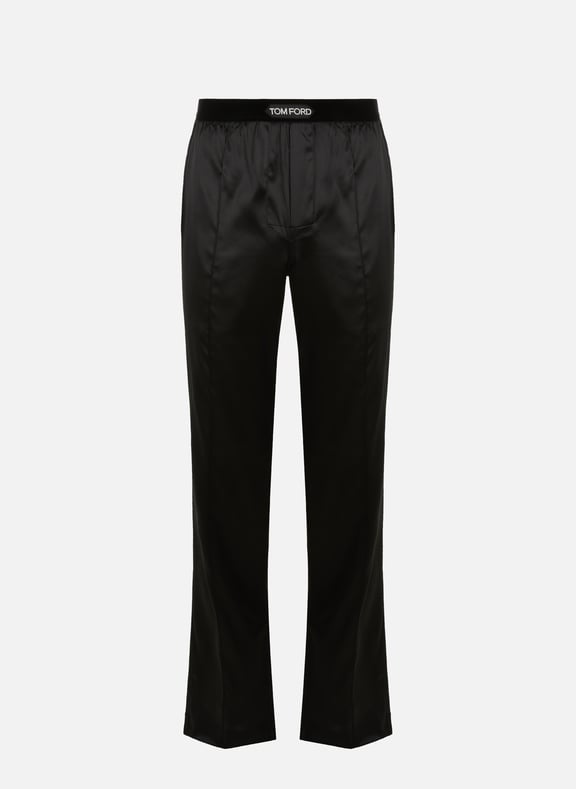 Pantalon de pyjama en soie mélangée Noir by TOM FORD TOM FORD Pantalon de pyjama en soie mélangée Noir