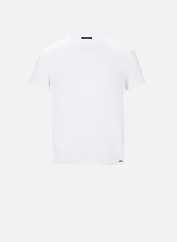 T-shirt en coton stretch Blanc by TOM FORD TOM FORD T-shirt en coton stretch Blanc