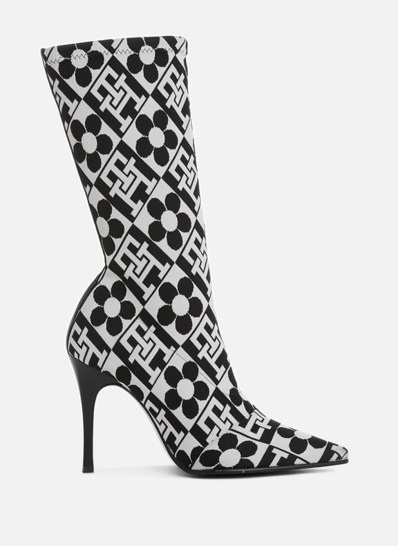 Bottines monogrammée en coton organique by TOMMY HILFIGER X RICHARD QUINN TOMMY HILFIGER X RICHARD QUINN Bottines monogrammée en coton organique