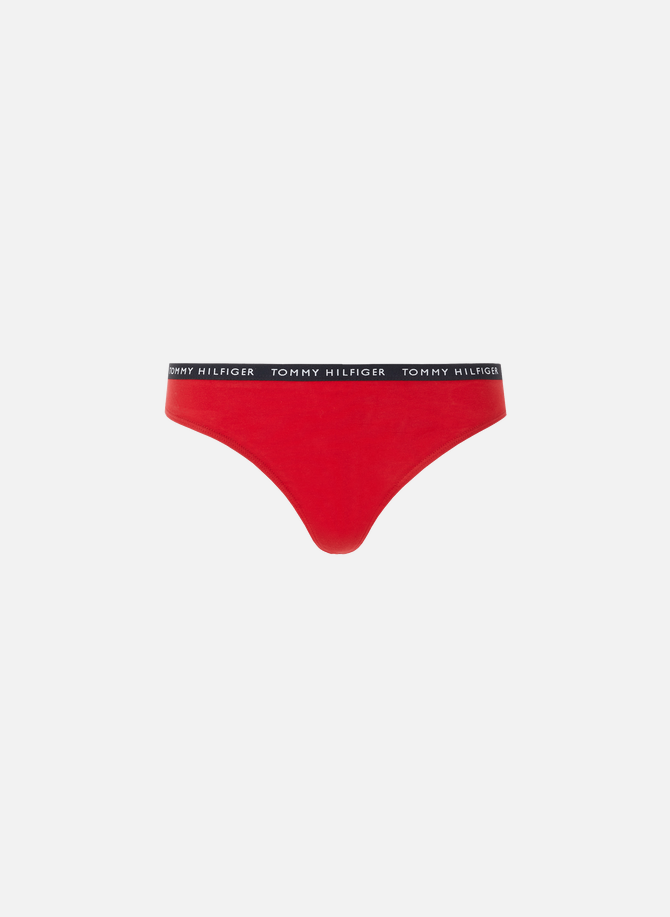 Pack of three TOMMY HILFIGER stretch cotton thongs
