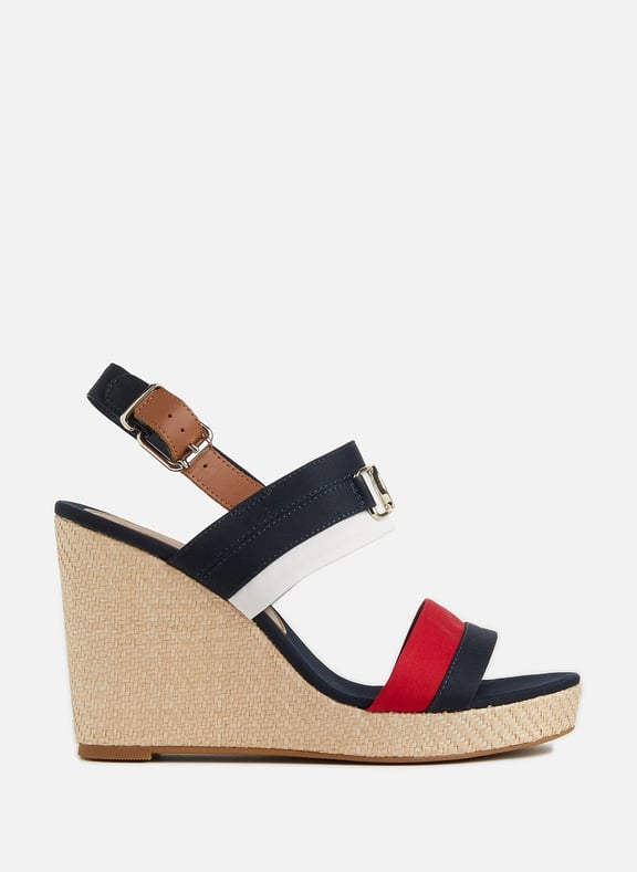 Sandales compensées Bleu by TOMMY HILFIGER TOMMY HILFIGER Sandales compensées Bleu