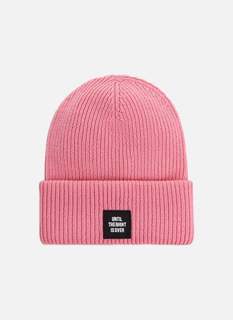 Pink wool hat UNTIL THE NIGHT IS OVER 