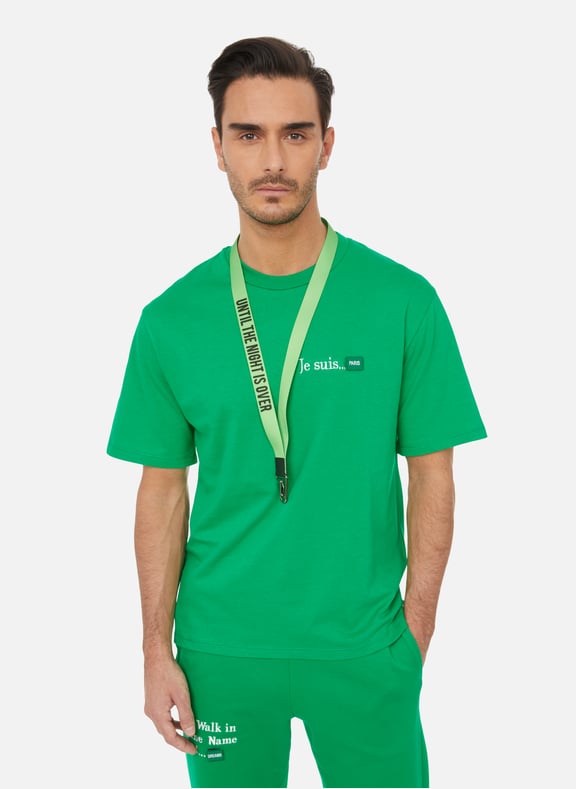 T-shirt à logo Vert by UNTIL THE NIGHT IS OVER UNTIL THE NIGHT IS OVER T-shirt à logo Vert