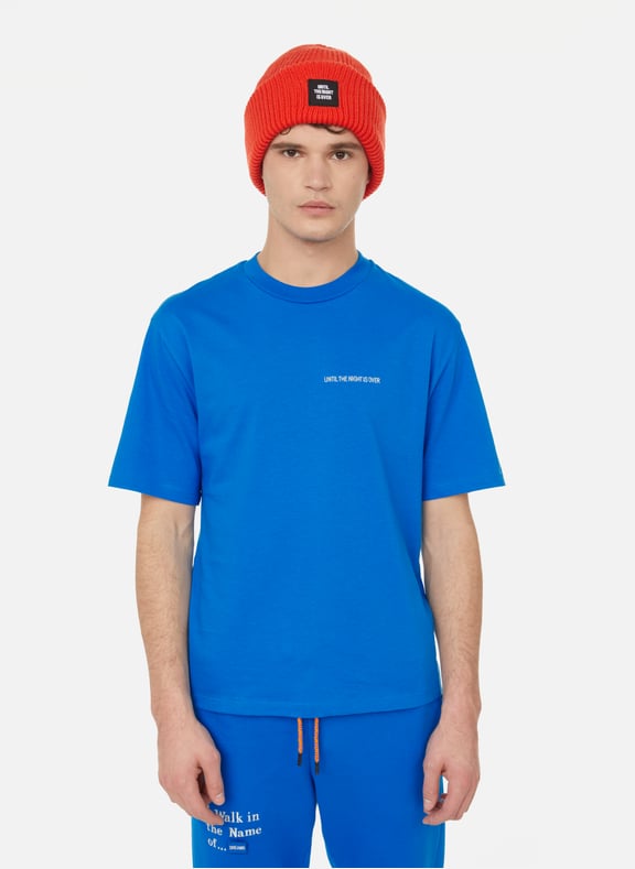 T-shirt en coton Bleu by UNTIL THE NIGHT IS OVER UNTIL THE NIGHT IS OVER T-shirt en coton Bleu